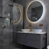 Espejo LED Redondo | Botones táctiles | Función antivaho | Temperatura de color ajustable - Reyze Seria Motivated Model 8